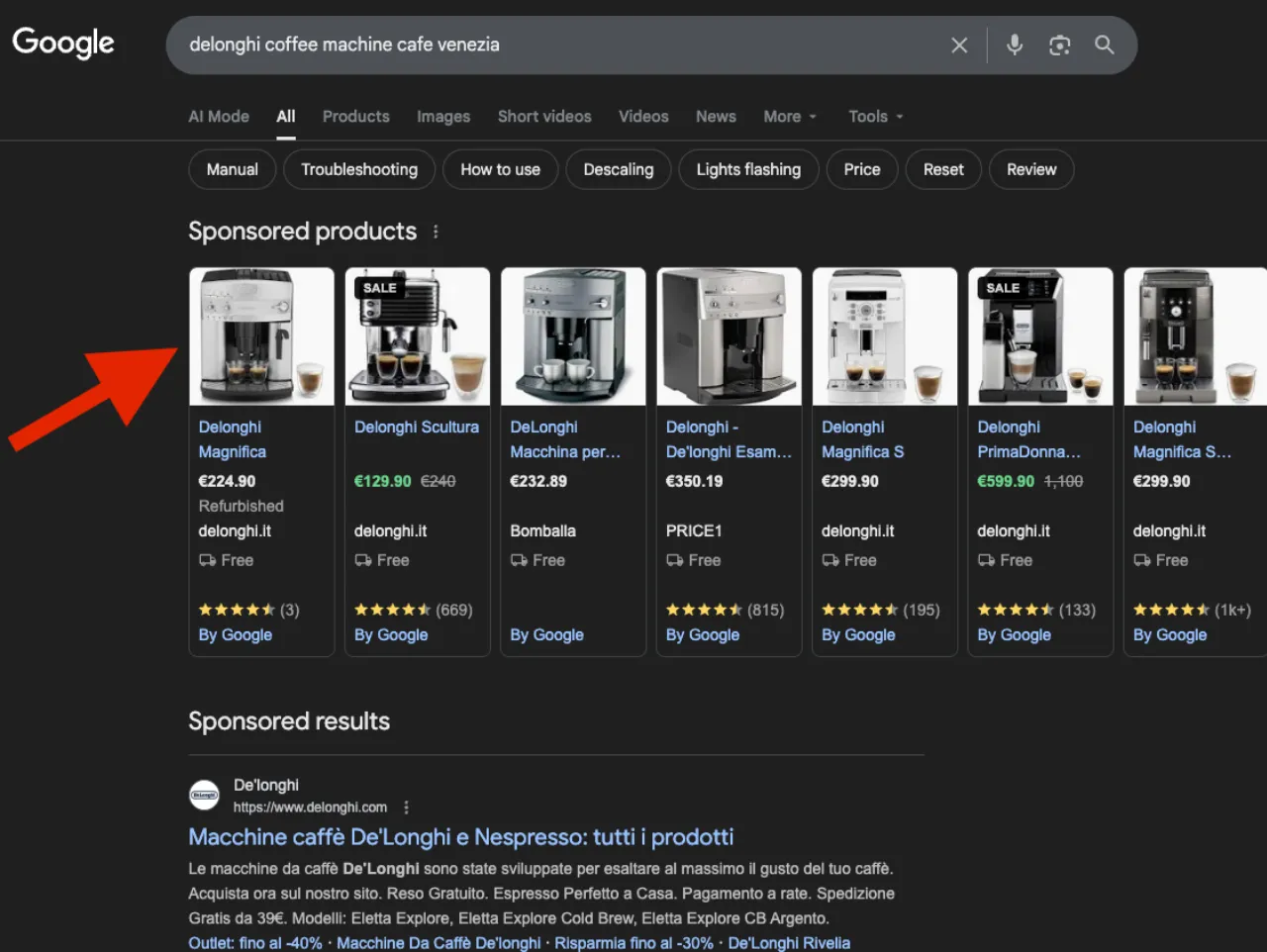 Google Shopping product ads